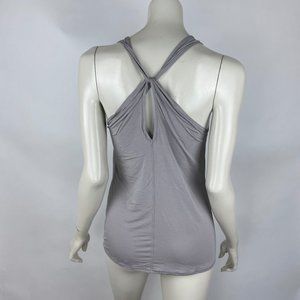 Lululemon Twist Back Tank Top Women6? EUC Lightweight Stretch Crew Neck Gym Yoga